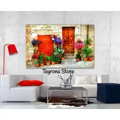 TAYRONA STORE - Cuadro En Lienzo Para La Sala Italia Vintage 21 100x70cm