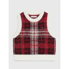 TOMMY HILFIGER - Chaleco De Niña Cuadros Escoceses