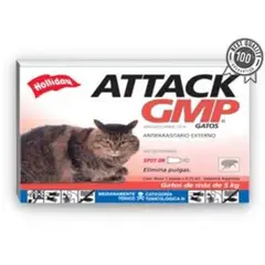 HOLLIDAY - ATTACK GATOS PIPETA CONTROL PULGAS 075ML