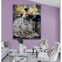 TAYRONA STORE - Cuadro En Lienzo Para La Sala Pintura Mujer 132 40x50cm