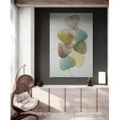 TAYRONA STORE - Cuadro Lienzo Para La Sala Hojas Diseño Minimalista 483 35x50cm