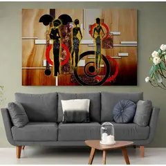 TAYRONA STORE - Cuadro En Lienzo Para La Sala Pintura Mujeres Africanas 002 50x35cm