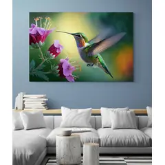 TAYRONA STORE - Cuadro En Lienzo Para La Sala Colibri 109 120x80cm
