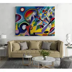TAYRONA STORE - Cuadro Lienzo Para La Sala Estilo Vasili Kandinski 002 80x60cm