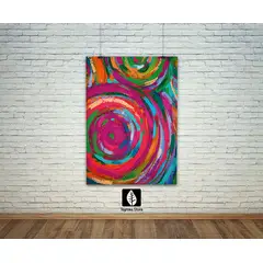 TAYRONA STORE - Cuadro En Lienzo Para La Sala Abstracto 40 100x70cm