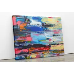 TAYRONA STORE - Cuadro En Lienzo Para La Sala Abstracto 159 100x80cm