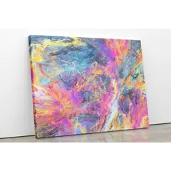 TAYRONA STORE - Cuadro En Lienzo Para La Sala Abstracto 202 100x80cm