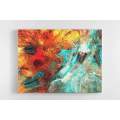 TAYRONA STORE - Cuadro En Lienzo Para La Sala Abstracto 237 100x80cm