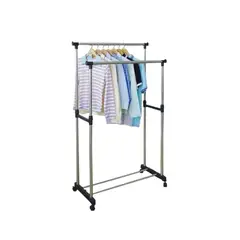 GENERICO - Tendedero De Ropa Multifuncional Con Ruedas Tendedero Doble