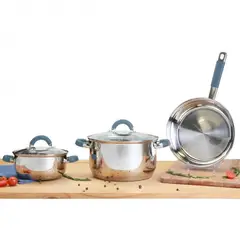 HOME ELEMENTS - Bateria Acero 5 piezas