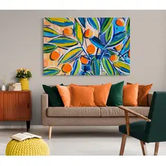 TAYRONA STORE - Cuadro En Lienzo Para La Sala Flores 406 100x70cm
