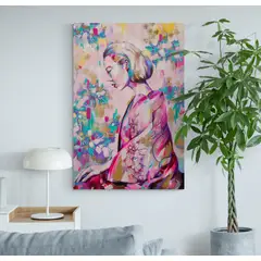 TAYRONA STORE - Cuadro En Lienzo Para La Sala Geisha 03 100x150cm