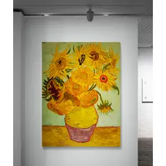 TAYRONA STORE - Cuadro En Lienzo Para La Sala Girasoles De Van Gogh 002 75x100cm