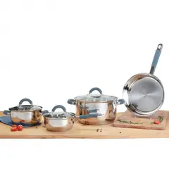 HOME ELEMENTS - Bateria 7 Piezas Acero Inoxidable