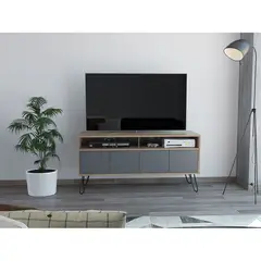 RTA MUEBLES - Rack para tv vassel miel + plomo rmp 3337