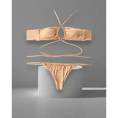 GENERICO - Vestido de baño Conjunto de Bikini Dos piezas Bikini con aros