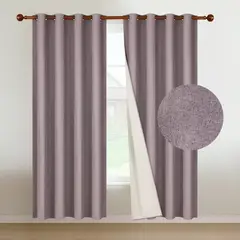 CASATUA - Cortina 100% Blackout Engomada Termica X2 Tipo Lino - Rosa