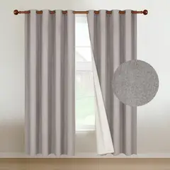 CASATUA - Cortina 100% Blackout Engomada Termica X2 Tipo Lino - Beige