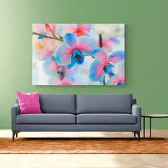 TAYRONA STORE - Cuadro En Lienzo Para La Sala Flores 414 150x100cm