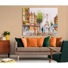 TAYRONA STORE - Cuadro En Lienzo Para La Sala Pintura Paris 042 150x100cm