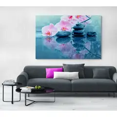 TAYRONA STORE - Cuadro En Lienzo Para La Sala Flores 350 100x70cm