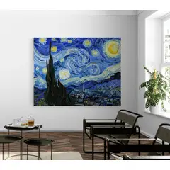 TAYRONA STORE - Cuadro En Lienzo Para La Sala Noche Estrellada 002 75x60cm