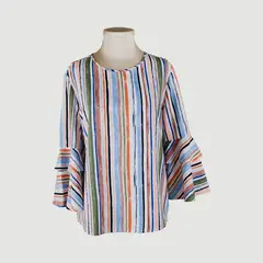 L Y H - Blusa Para Mujer Manga 34 Naranjo Marca L&H