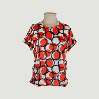 L Y H - Camiseta Para Mujer Manga Corta Rojo Marca L&H
