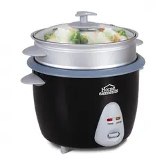 HOME ELEMENTS - Olla Arrocera 1.8 L Negra con Vaporera