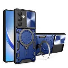 GENERICO - Estuche Anti Golpes Con Soporte Compatible Samsung A34 Azul