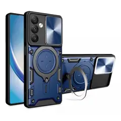 GENERICO - Estuche Anti Golpes Con Soporte Compatible Samsung A24 Azul