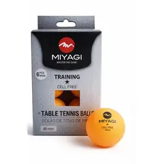 GENERICO - Pelota Tenis Mesa Bola Ping Pong 1 Stars Miyagi Naranjas X 6