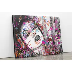 TAYRONA STORE - Cuadro En Lienzo Para Habitaciones Cara Mujer Art 68 100x80cm