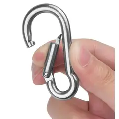 GENERICO - Mosquetón Con Seguro Automático de Gancho 6 cm Alpinista