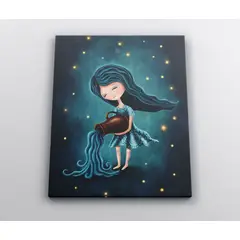 TAYRONA STORE - Cuadro En Lienzo Para Habitaciones Niña Fantasia 189 30x40cm