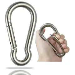 GENERICO - Mosquetón Con Seguro Automático de Gancho 14 cm Alpinista