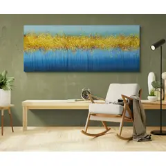 TAYRONA STORE - Cuadro Lienzo Para Habitaciones Arbol Diseño Minimalista 494 100x40cm