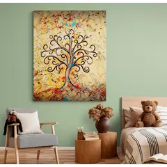 TAYRONA STORE - Cuadro En Lienzo Para Habitaciones Arbol De La Vida 039 100x125cm