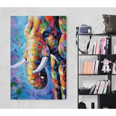 TAYRONA STORE - Cuadro En Lienzo Para Habitaciones Elefante 104 80x120cm