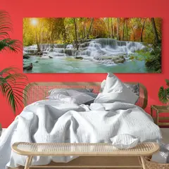 TAYRONA STORE - Cuadro En Lienzo Para Habitaciones Cascada 012 125x50cm