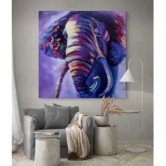 TAYRONA STORE - Cuadro En Lienzo Para Habitaciones Elefante 122 120x120cm