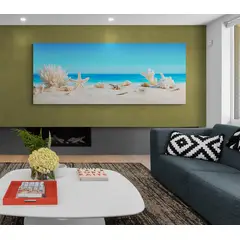 TAYRONA STORE - Cuadro En Lienzo Para Habitaciones Playa 116 100x40cm