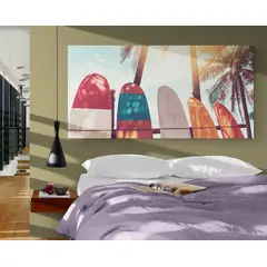 TAYRONA STORE - Cuadro En Lienzo Para Habitaciones Tablas Surf Playa 164 100x40cm