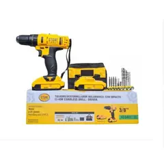 AMERICO SHOP - Taladro Inalambrico Percutor Atornillador 24v Accesorios