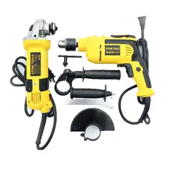 AMERICO SHOP - Combo taladro percutor 1 / 2 y pulidora para trabajo pesado