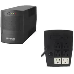 UNITEC - Ups Interactiva 850 Led / 600va - 6 Tomas