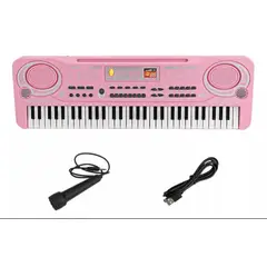 GENERICO - 61 Teclas Teclado Electrónico Piano Digital Musical rosado