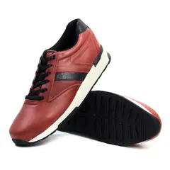 VIAR - Tenis Cuero Hombre Boris Rojo