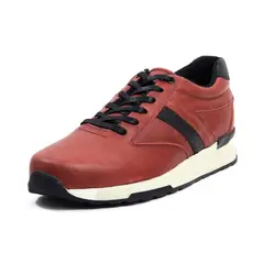 VIAR - Tenis Cuero Hombre Boris Rojo