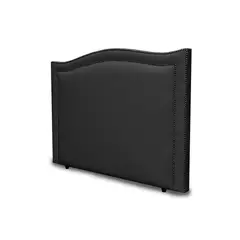 MAGIC CLASS - CABECERO CURVO CON DOBLE LÍNEA DE ESTOPEROL100X130 MICROFIBRA NEGRO